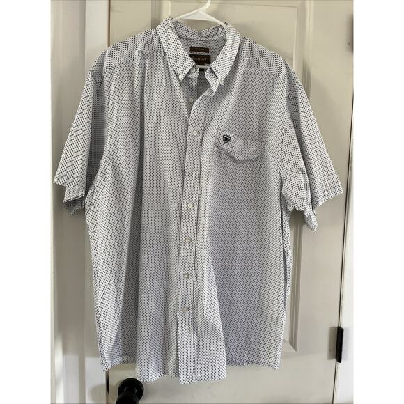 ARIAT's Darren Green Short Sleeve Button Up Shirt Size XXL/TTG Mens - Picture 1 of 16
